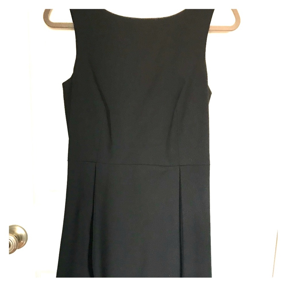 Black sleeveless knee length dress